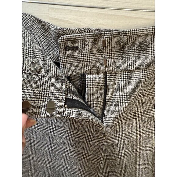 Ann Taylor Factory Womens Glen Plaid Dress Pants Size 6 Black & White Flat Front - Picture 10 of 10